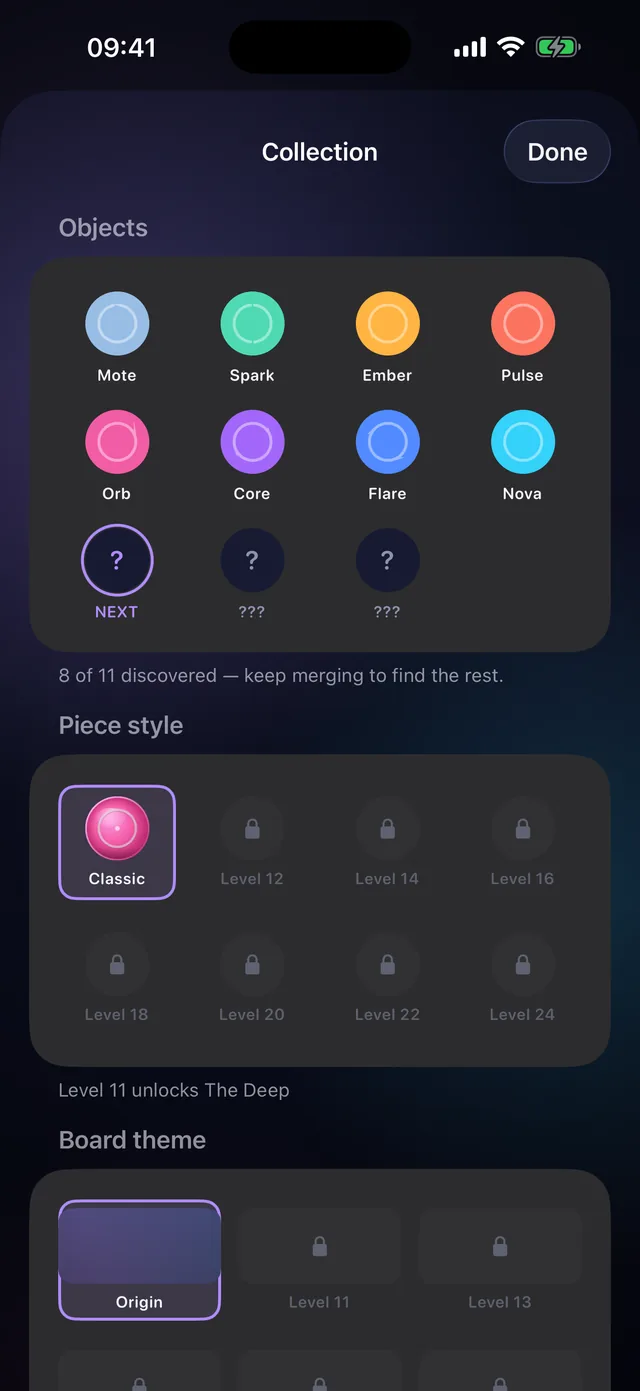 The collection of orbs